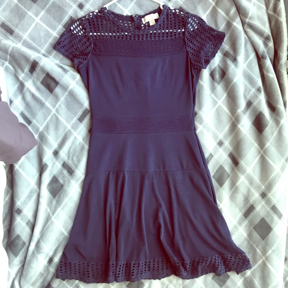 MICHAEL KORS navy blue casual short sleeve dress